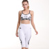 women s five-point pants printing bra two-piece yoga suit nihaostyles clothing wholesale NSSMA77297