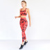 women s digital printing quick-drying bra high waist pants two-piece yoga suit nihaostyles clothing wholesale NSSMA77300