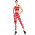 women s digital printing quick-drying bra high waist pants two-piece yoga suit nihaostyles clothing wholesale NSSMA77300