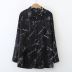 women s loose graffiti print lapel blouse nihaostyles clothing wholesale NSYID77482