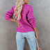 solid color V-neck single-breasted long-sleeved sweater nihaostyles clothing wholesale NSZH81596