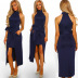 high neck off-the-shoulder irregular dress nihaostyles clothing wholesale NSXYZ81665