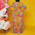 Plus Size Slim African Style Print Dress NSYMA81689