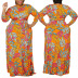 Plus Size Slim African Style Print Dress NSYMA81689