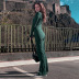 solid color long-sleeved single-breasted jumpsuit nihaostyles clothing wholesale NSFD81705