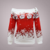 Santa print buttoned plus velvet sweatershirt nihaostyles wholesale Christmas costumes NSYIS83190