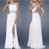  round neck high waist halterneck backless milk silk wedding evening dress nihaostyles wholesale clothing NSYIS83189