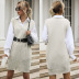 women s solid color v-neck knitted sweater dress nihaostyles clothing wholesale NSYYF77317
