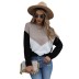 Round Neck Long-Sleeved Sweater NSYYF77323