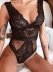 lace stitching mesh deep V-neck one-piece underwear nihaostyles clothing wholesale NSRBL77335
