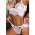 Solid Color Hollow Lace Sexy Lingerie Set NSFQQ77352