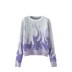 women s loose round neck purple flame jacquard long-sleeved pullover nihaostyles clothing wholesale NSXPF77383