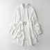 women s lace-up pleated waist shirt dress nihaostyles clothing wholesale NSXPF77390