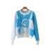 women s flower jacquard round neck long-sleeved sweater nihaostyles clothing wholesale NSXPF77397