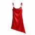 women s low-neck irregular satin lace-up strap dress nihaostyles clothing wholesale NSXPF77408