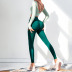 back hollow long-sleeved top high waist pants two-piece yoga suit nihaostyles clothing wholesale NSSMA77413