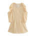 women s puff sleeve floral dress nihaostyles clothing wholesale NSXPF77419