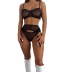 women s mesh bra pantie and suspender three-piece lingerie suit nihaostyles clothing wholesale NSRBL77463