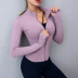 women s standcollar zipper tight long-sleeved quick-drying yoga jacket nihaostyles clothing wholesale NSSMA77470