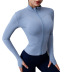 women s standcollar zipper tight long-sleeved quick-drying yoga jacket nihaostyles clothing wholesale NSSMA77470