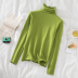 Pile-Neck Long-Sleeved Pullover Slim-Fit Sweater NSYID77973