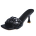 Twist woven high-heel slippers NSHYR77508