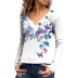 women s printing V-neck long-sleeved t-shirt nihaostyles clothing wholesale NSLZ77514
