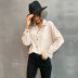 Women s Solid Color Lapel Long Sleeve Shirt nihaostyles clothing wholesale NSDMB77535