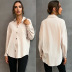 Women s Solid Color Lapel Long Sleeve Shirt nihaostyles clothing wholesale NSDMB77535