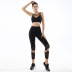 women s corset mesh high waist hip pants two-piece yoga suit nihaostyles clothing wholesale NSSMA77583