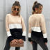 women s round neck long-sleeved knitted pullover nihaostyles clothing wholesale NSDMB77589