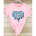 Creative heart-shaped printing short-sleeved T-shirt nihaostyles clothing wholesale NSYAY77953