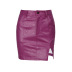 women s PU leather slim slit printed skirt nihaostyles clothing wholesale NSFLY77664