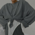women s irregular hem round neck yoga long-sleeved top nihaostyles clothing wholesale NSFLY77697