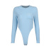 Solid Color Hollow Slim Long-Sleeved One-Piece Yoga Suit NSFLY77702
