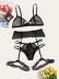 Mesh Bra Panties Garter Three-Piece Lingerie Suit NSFQQ77753
