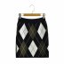 women s diamond check knitted skirt nihaostyles clothing wholesale NSAM77806