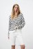 women s V-neck striped sweater nihaostyles clothing wholesale NSAM77818