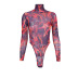 women s long-sleeved printed Slim high collar jumpsuit nihaostyles clothing wholesale NSXPF77834