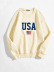USA American flag pattern printing round neck long-sleeved sweatshirt nihaostyles clothing wholesale NSGMX77847