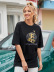 women s Dragon Letter Printing Loose Short Sleeve T-shirt nihaostyles clothing wholesale NSGMX77855