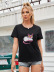 women s two-color cute cat print short-sleeved T-shirt nihaostyles clothing wholesale NSGMX77858