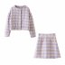 women s houndstooth retro short jacket skirt suit nihaostyles clothing wholesale NSAM77874