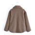 women s zipper pullover loose lamb wool coat nihaostyles clothing wholesale NSAM77908
