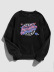 women s purple letter pattern printing round neck sweatshirt nihaostyles clothing wholesale NSGMX77943