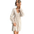 women s solid color v-neck button long-sleeved shirt dress nihaostyles clothing wholesale NSDMB77983