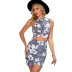 women s printed tight-fitting round neck sleeveless dress nihaostyles clothing wholesale NSQSY78009