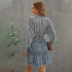 women s printed lantern sleeve dress nihaostyles clothing wholesale NSQSY78013