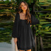 women s long-sleeved double-layer tulle dress nihaostyles clothing wholesale NSQSY78016