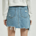 women s jean skirt hole edging bag hip skirt nihaostyles wholesale clothing NSSY78030